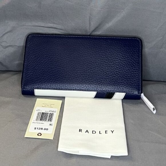 Blue Snow Mountain Wanderers Leather Wallet, RADLEY LONDON, NWT - Picture 2 of 6